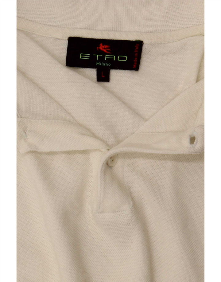 Polo Etro Hombre Blanco Grande