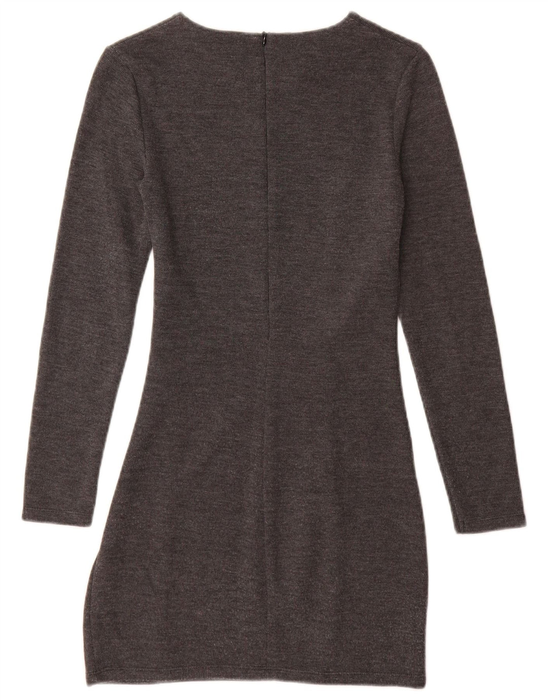 Zara Mujer Vestido Jersey UK 8 Pequeño Algodón Gris