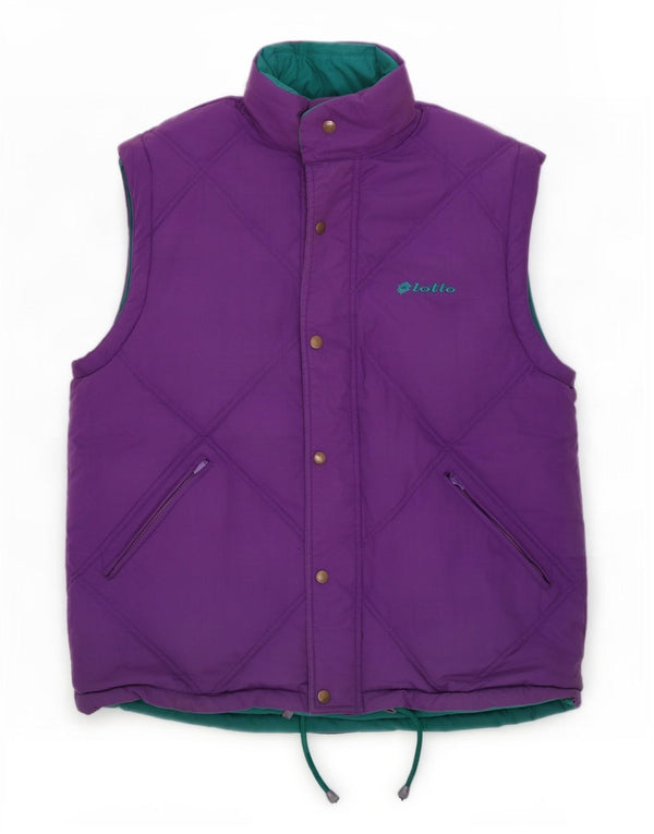 Lotto Chaleco acolchado reversible para hombre UK 40 Large Poliéster morado