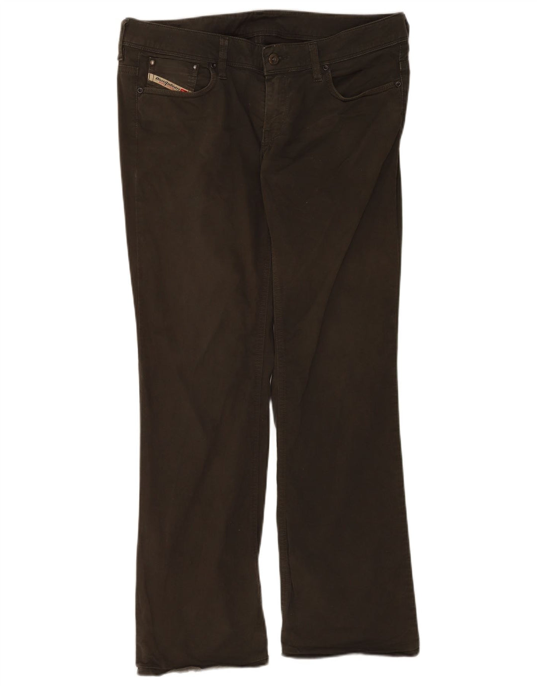 Vaqueros Bootcut Mujer Diesel W33 L30 Algodón Caqui