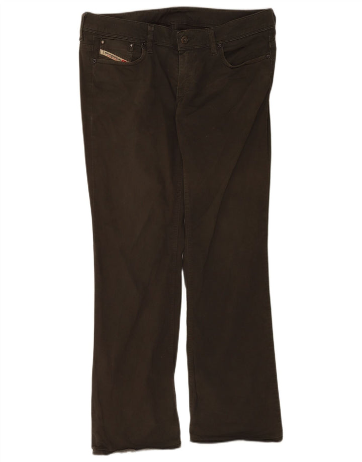 Vaqueros Bootcut Mujer Diesel W33 L30 Algodón Caqui