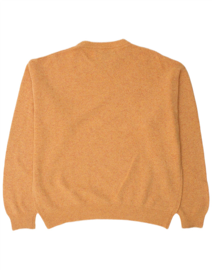 Marlboro Classics - Jersey de cuello redondo para hombre, talla grande, lana naranja