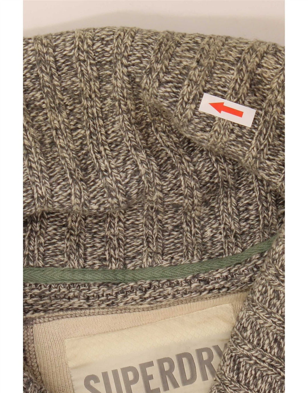 Superdry Cárdigan para hombre de algodón gris medio