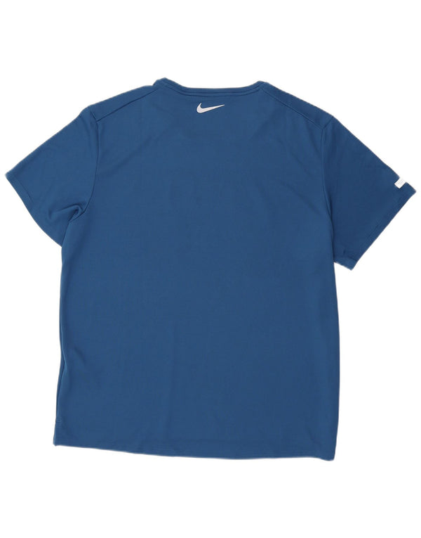 Nike Camiseta Dri Fit Graphic para hombre Top XL Poliéster azul