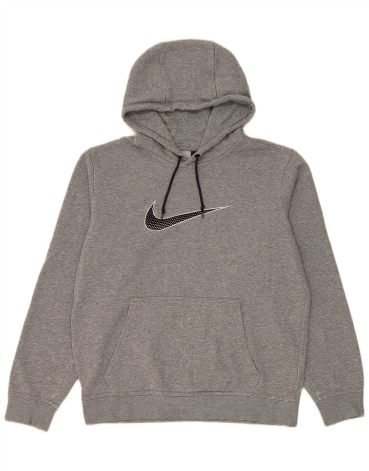 Nike Hombre Sudadera Con Capucha Gráfica Jersey De Algodón Gris Medio