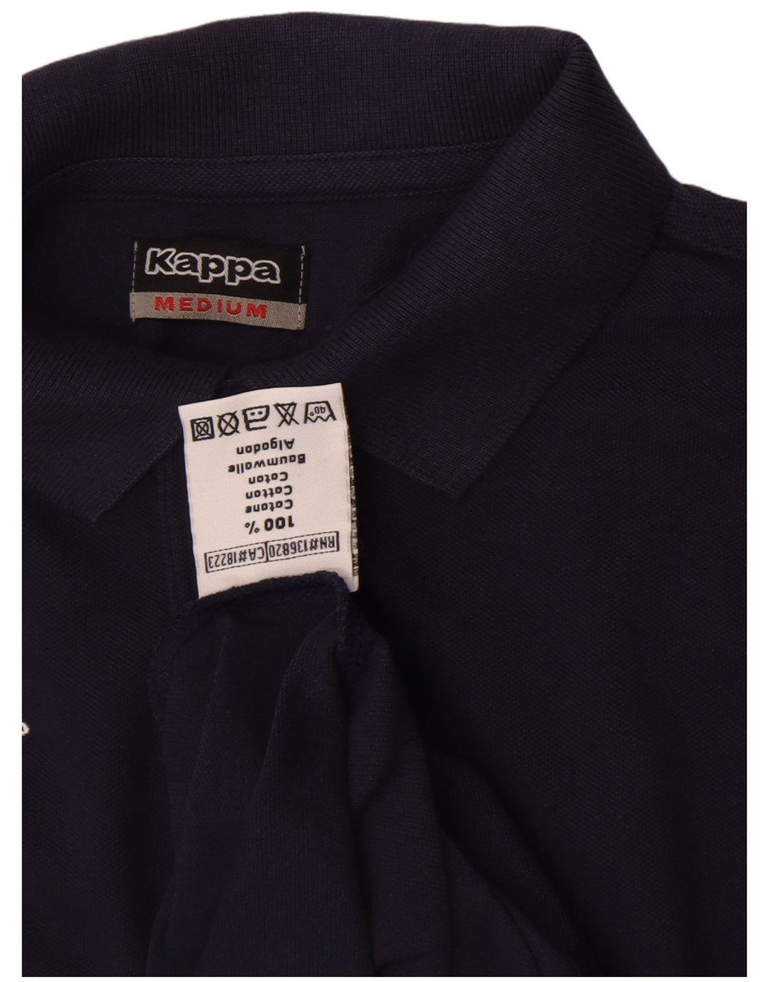 Polo Kappa Hombre Algodón Azul Marino Mediano