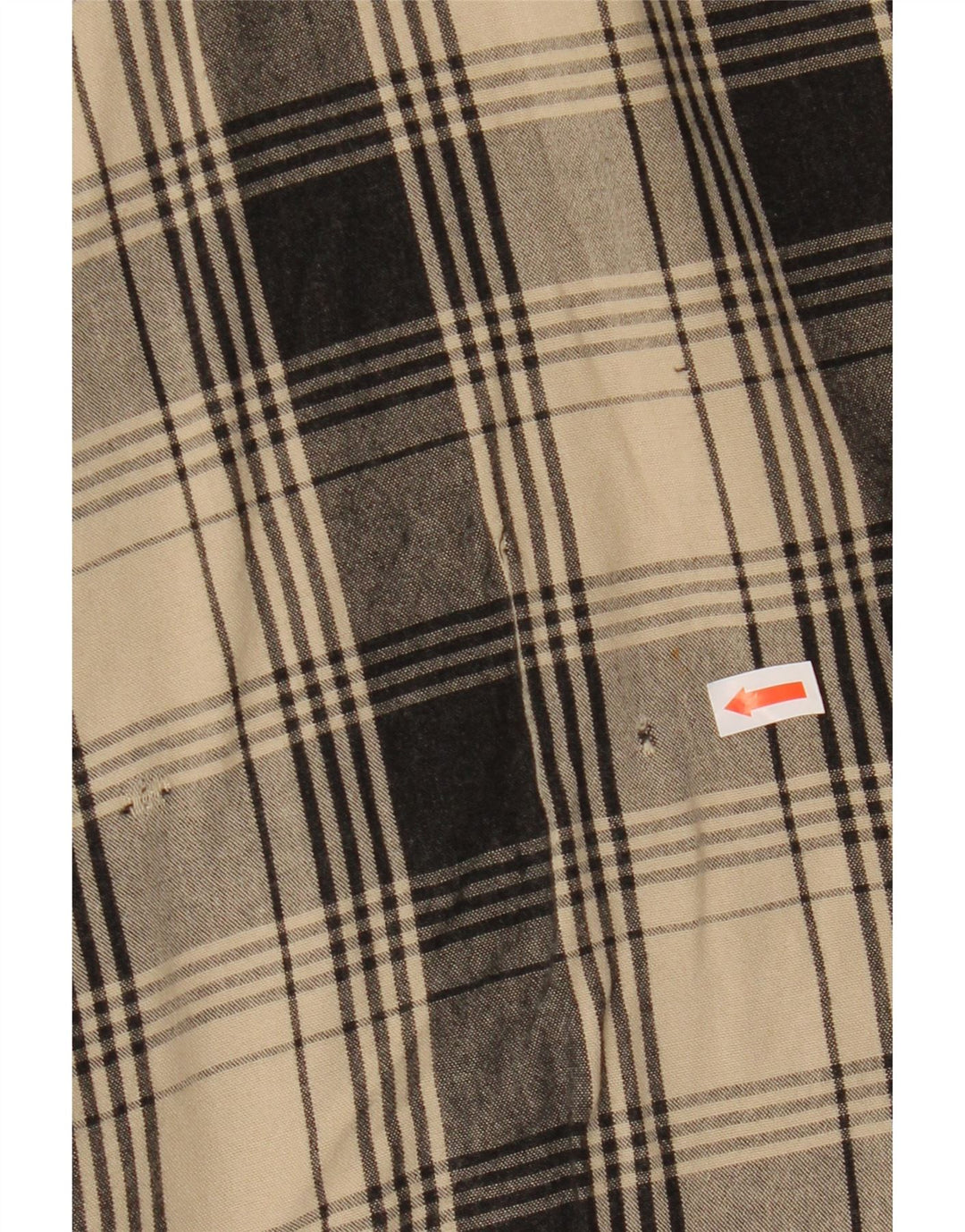 Camisa vintage a cuadros para hombre XL Beige Check