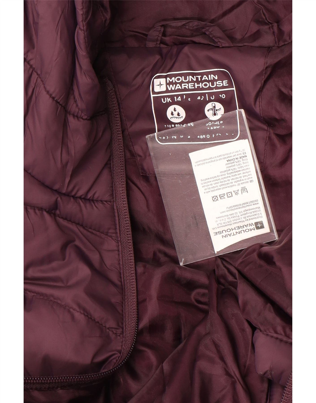 MOUNTAIN WAREHOUSE Chaqueta acolchada con capucha para mujer UK 40 Grande Púrpura