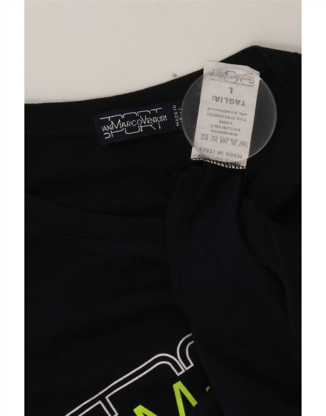 Gian Marco Venturi Camiseta sin mangas estampada para hombre Grande Algodón azul marino
