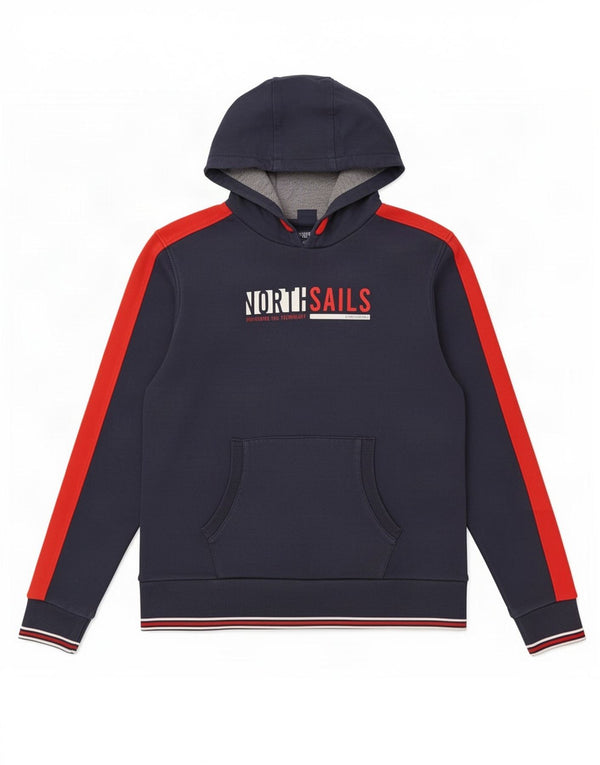 North Sails Jersey con capucha gráfica para niños 15-16 años Azul marino Colorblock