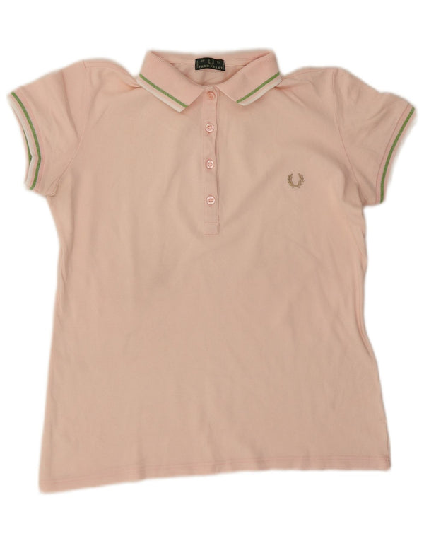 Fred Perry Polo para Mujer UK 46 Grande Rosa