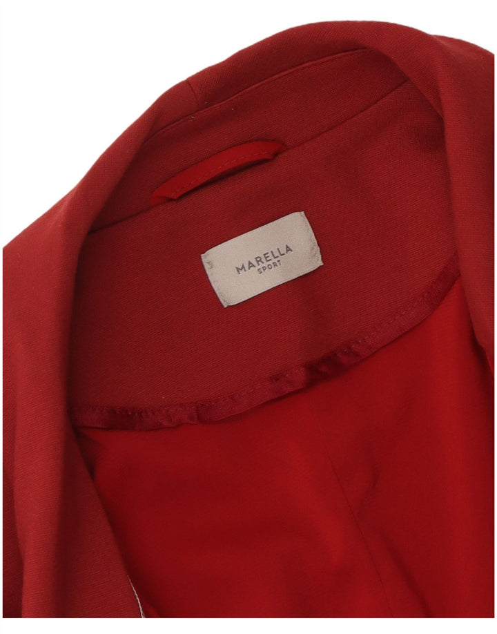 Marella Chaqueta Blazer de 1 Botón para Mujer UK 10 Small Borgoña