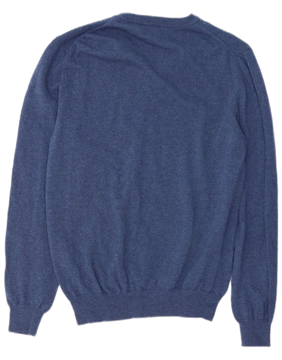 Gant Jersey con cuello en V para hombre, suéter grande de lana azul marino