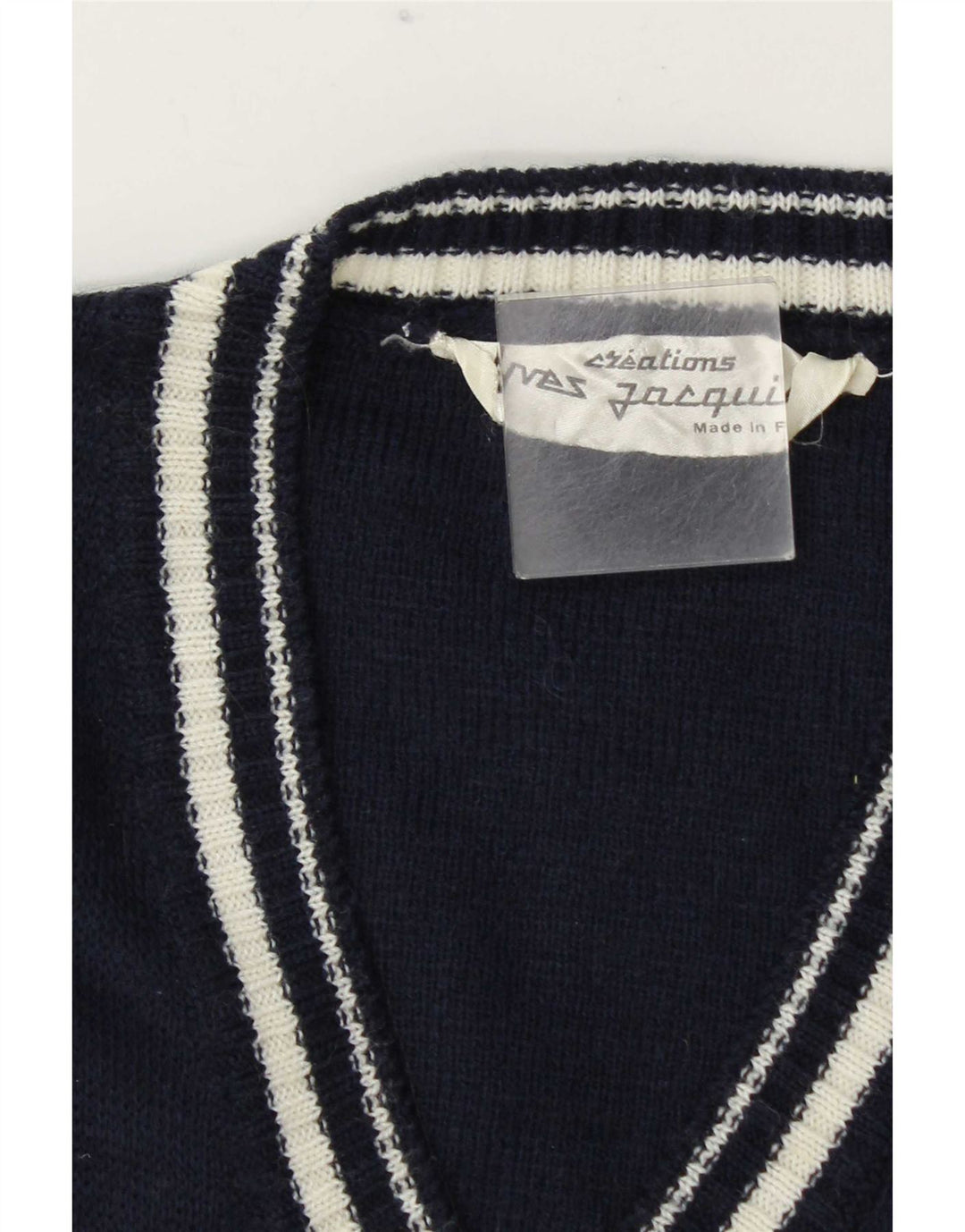Vintage hombres chaleco tanque top medio azul marino