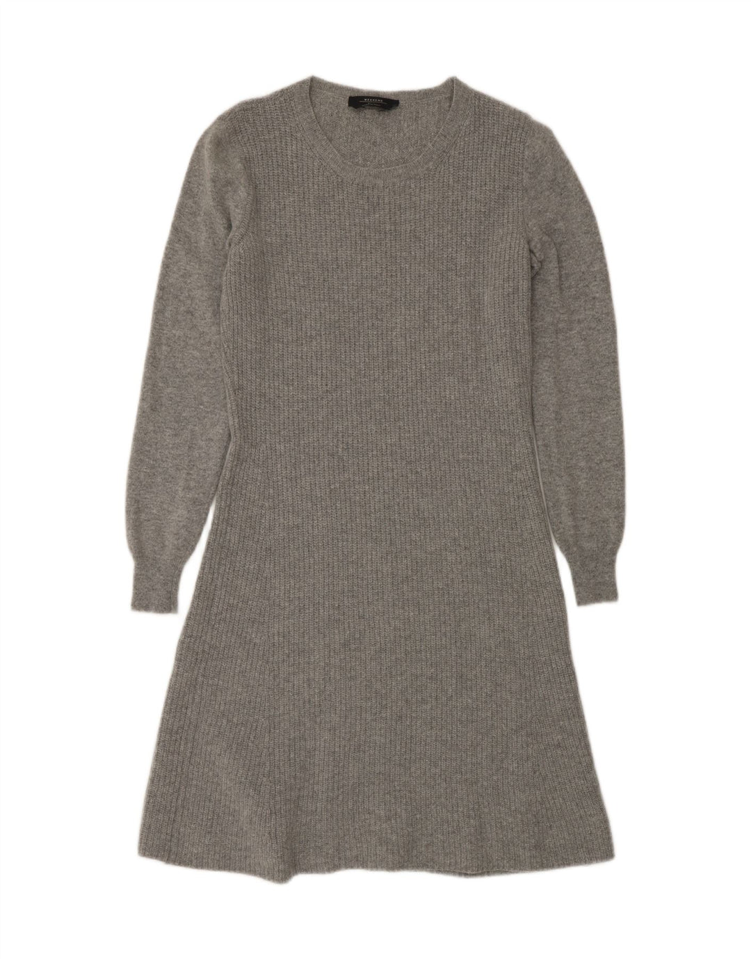 MAX MARA Vestido tipo jersey de manga larga para mujer de fin de semana UK 44 Gris medio