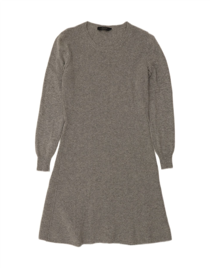 MAX MARA Vestido tipo jersey de manga larga para mujer de fin de semana UK 44 Gris medio
