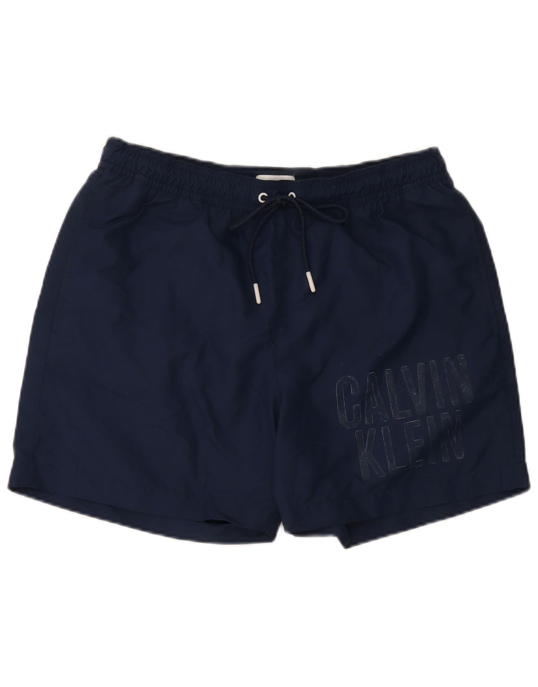 Calvin Klein Shorts De Baño Gráfico Para Hombre Poliéster Azul Marino Medio
