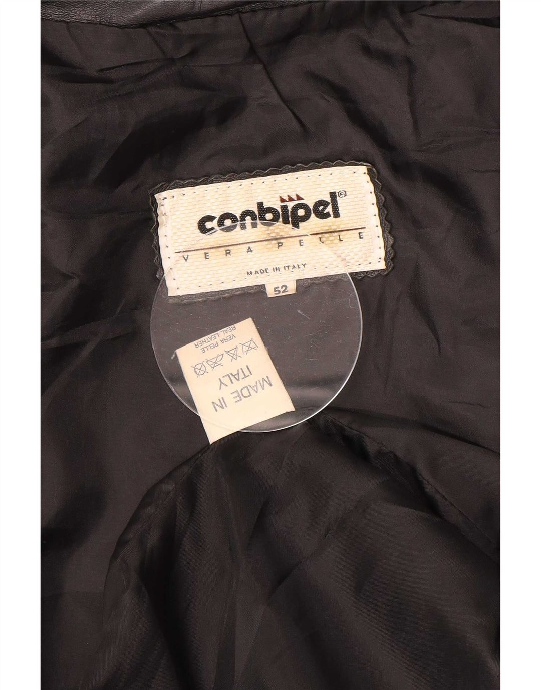 Conbipel Chaqueta de cuero para hombre IT 52 Large Black