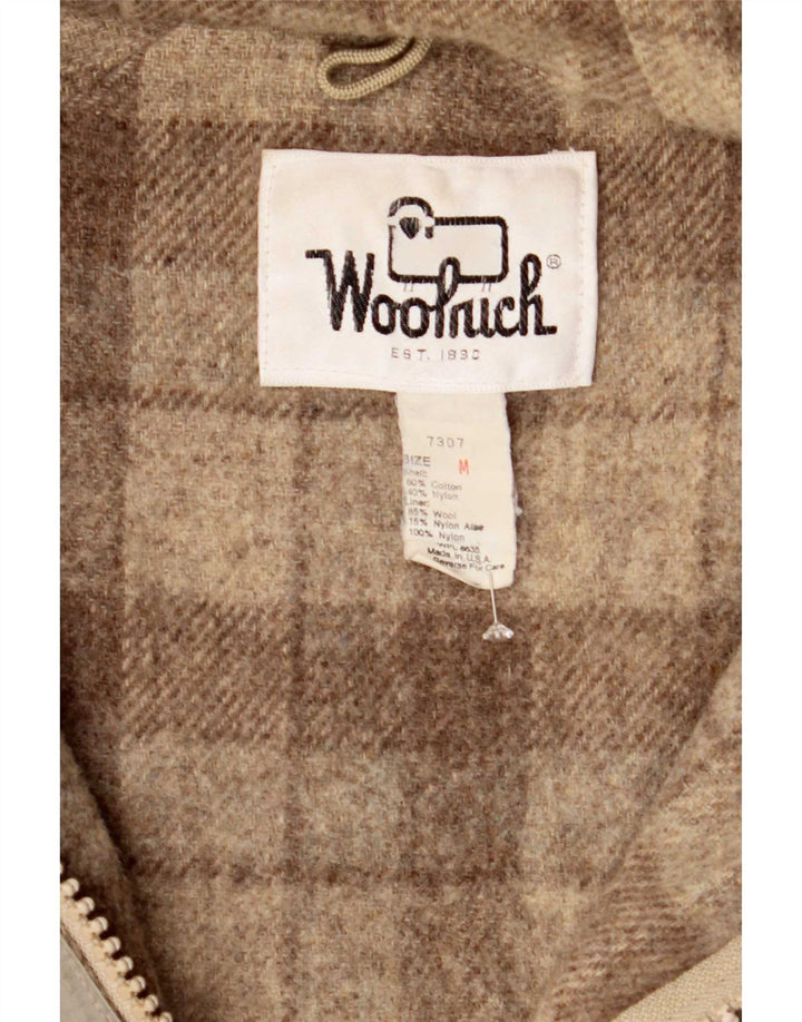 Woolrich Parka con capucha para hombre UK 38 Algodón gris medio