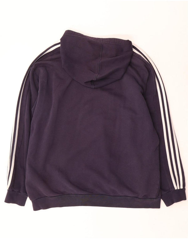Adidas Hombre Sudadera con capucha Jumper 2XL Azul Marino Algodón