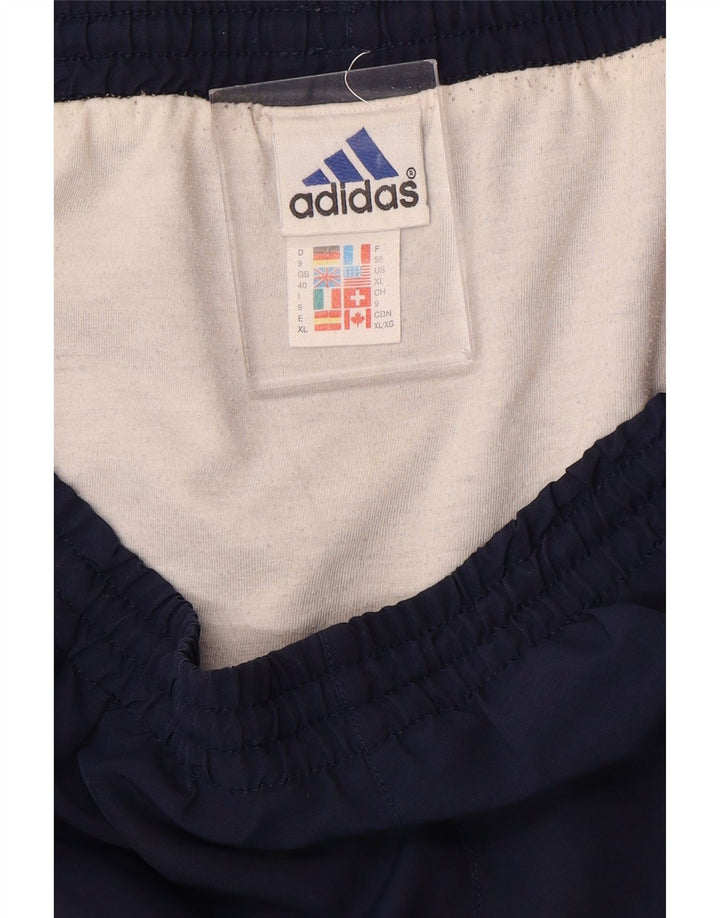 ADIDAS Pantalones cortos deportivos gráficos para hombre XL Azul marino Colorblock Poliéster