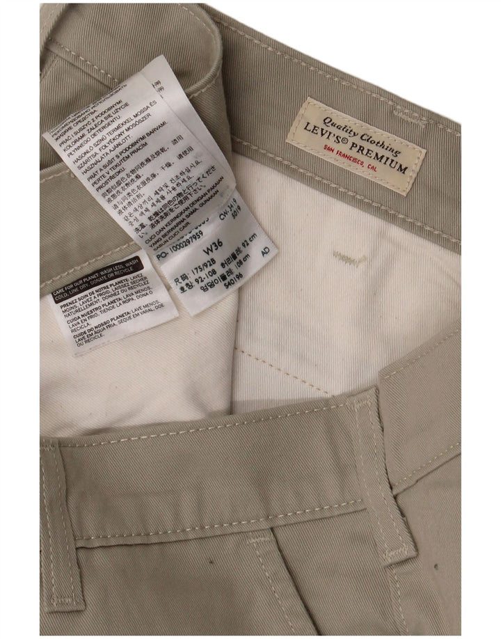 LEVI'S Pantalón chino cónico para hombre W36 L28 Algodón beige