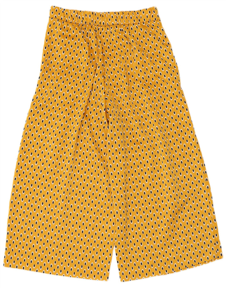Pantalón Capri Zara Mujer XS W24 L21 Poliéster Moteado Amarillo