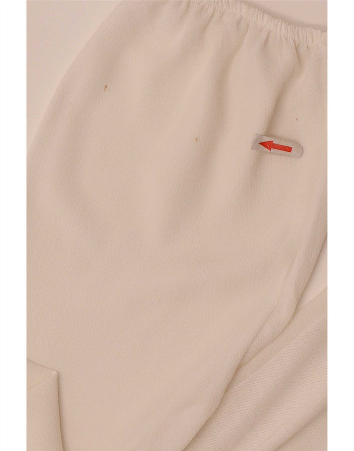 Zara Mujer Blusa Corta De Manga Larga Top UK 46 Large White