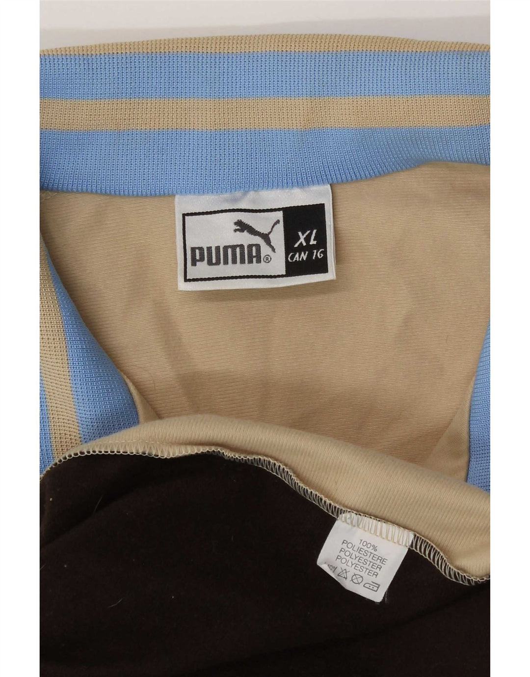 Puma Chaqueta de chándal para hombre XL Beige Colorblock Poliéster