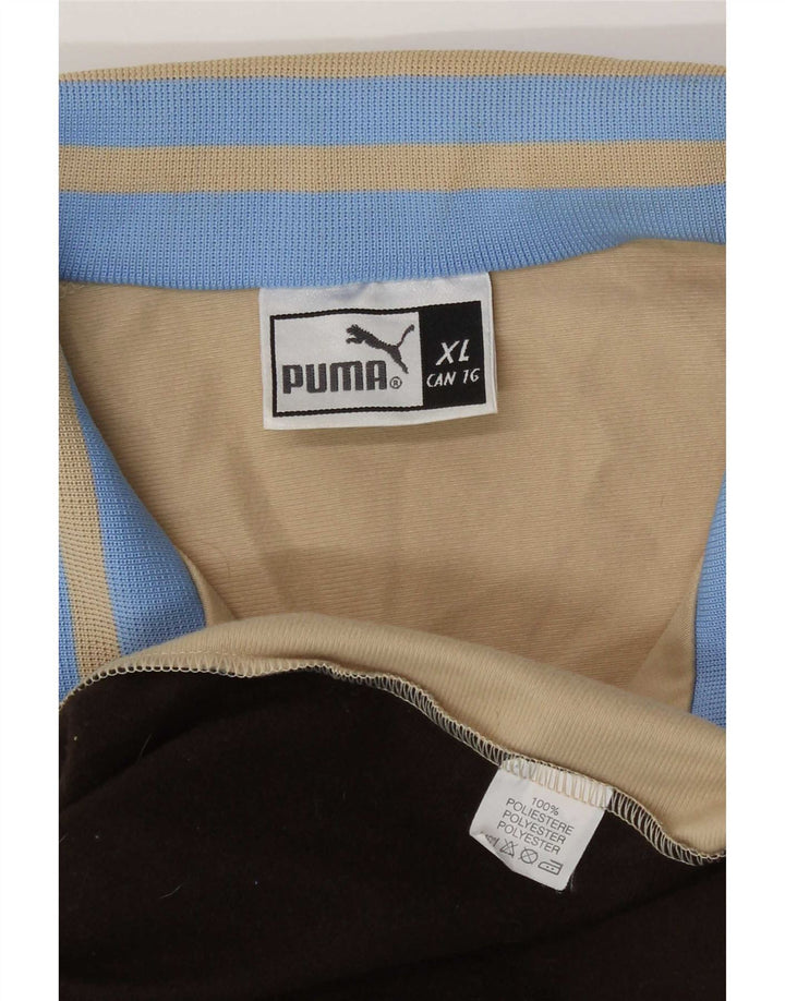 Puma Chaqueta de chándal para hombre XL Beige Colorblock Poliéster