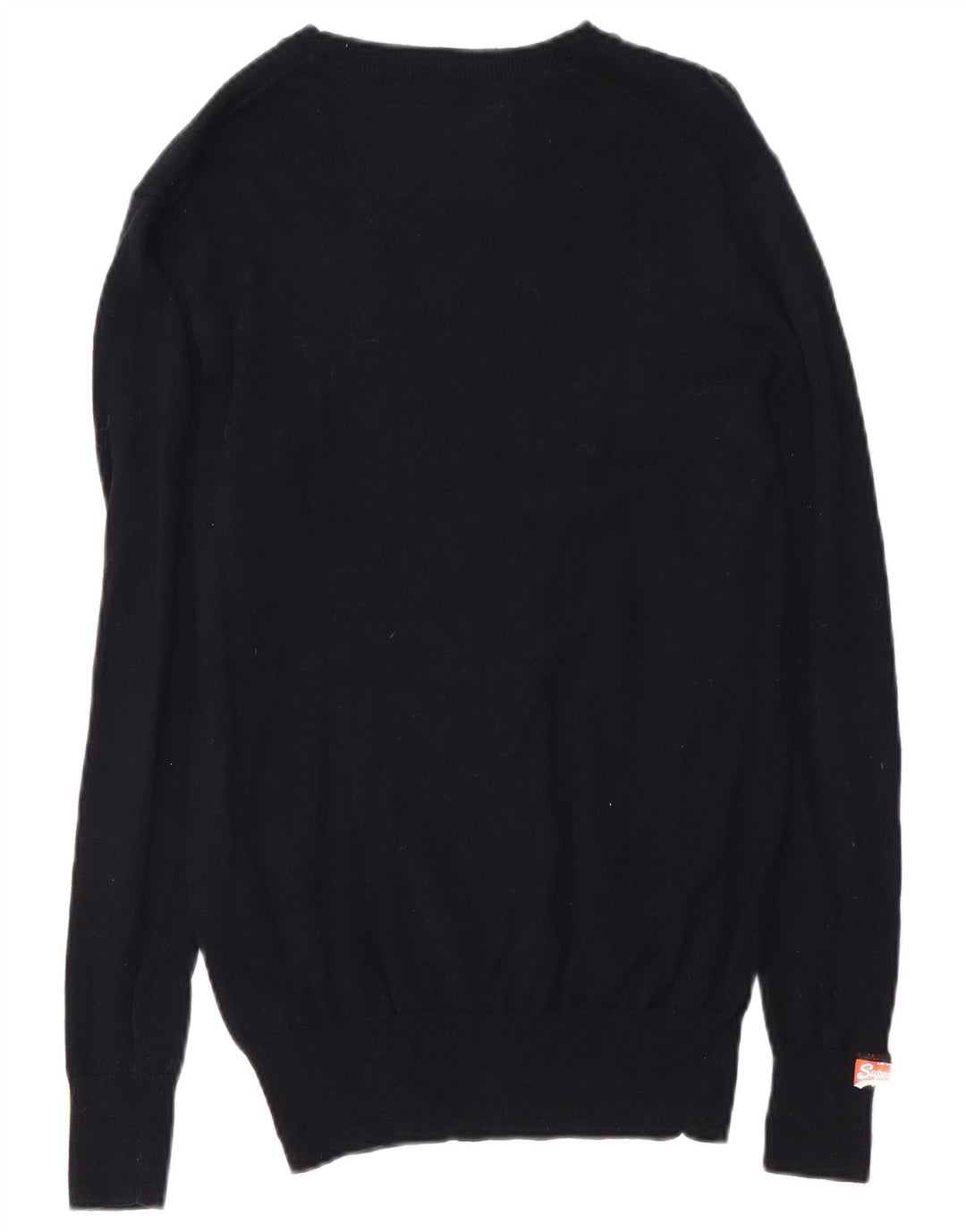 Superdry Jersey Con Cuello Barco Para Hombre De Cachemira Negra Mediana