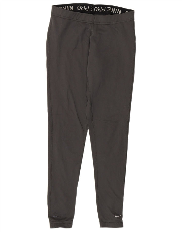 Leggings NIKE Fit Dry para mujer US 0/2 XS Gris Poliéster