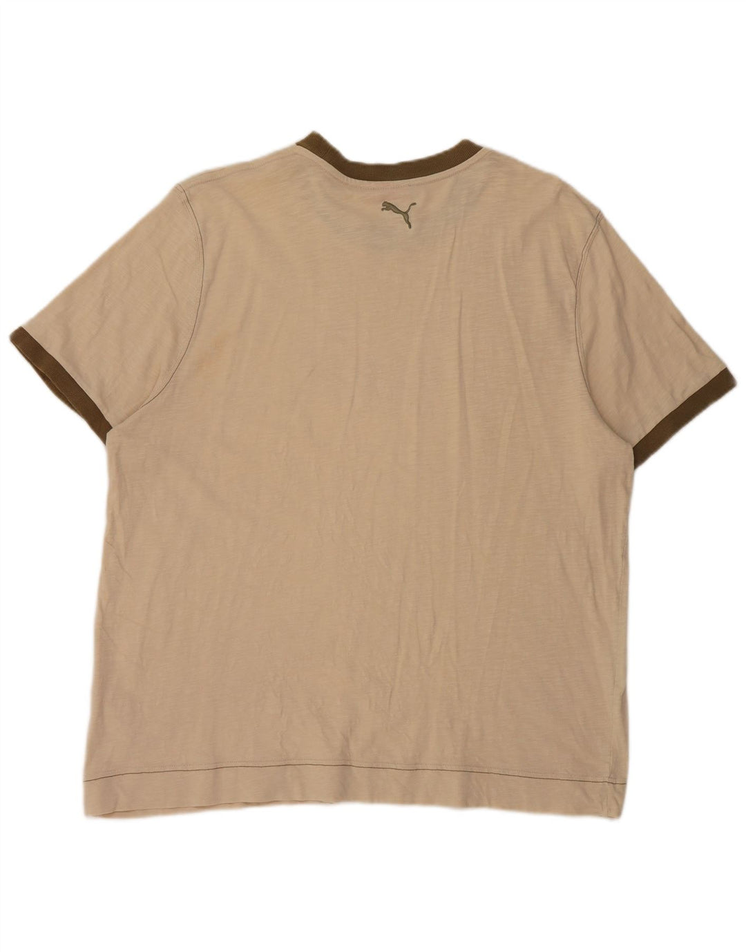 Puma Camiseta gráfica para hombre Top 2XL Algodón beige
