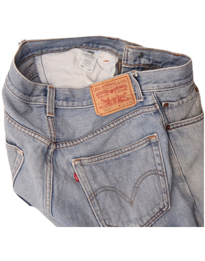 Levi's Vaqueros rectos de corte regular 505 para hombre W32 L32 Algodón azul