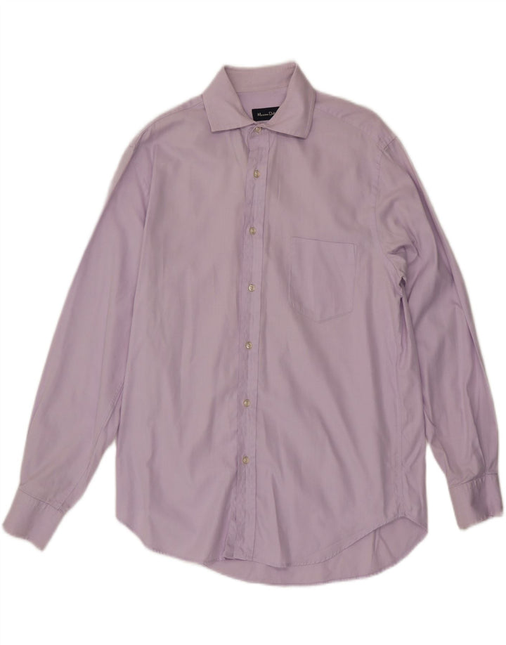 Camisa Massimo Dutti Hombre Talla 15 3/4 40 Mediana Espiga Morada