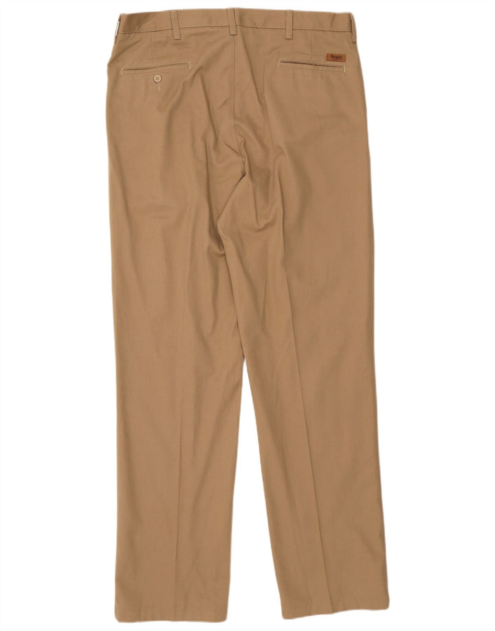 WRANGLER Pantalón chino con pinzas para hombre W38 L34 Algodón beige