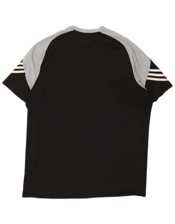 ADIDAS Hombre Climalite Graphic Camiseta Top XL Negro Colorblock Poliéster