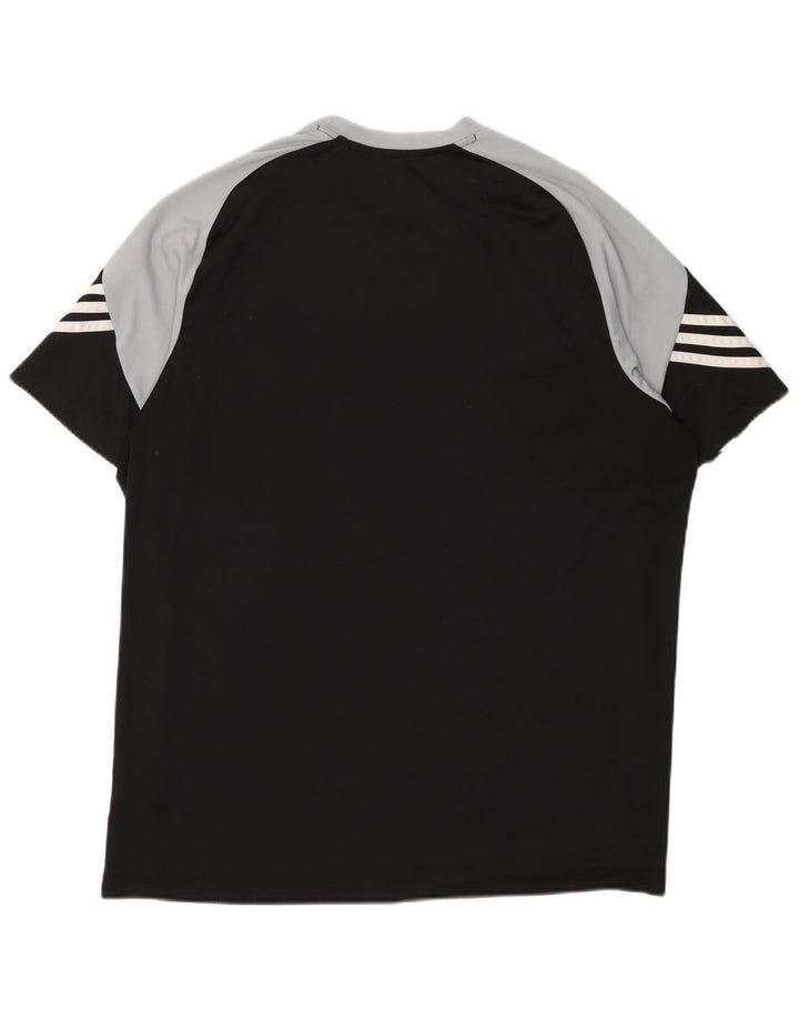 ADIDAS Hombre Climalite Graphic Camiseta Top XL Negro Colorblock Poliéster