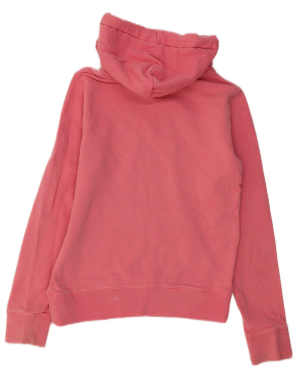 JACK WILLS Jersey con capucha gráfico para mujer UK 4 XS Algodón rosa