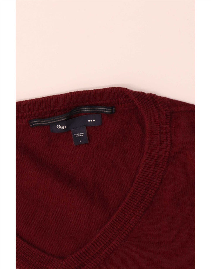Gap Jersey con Cuello en V para Hombre, Jersey Grande de algodón Granate