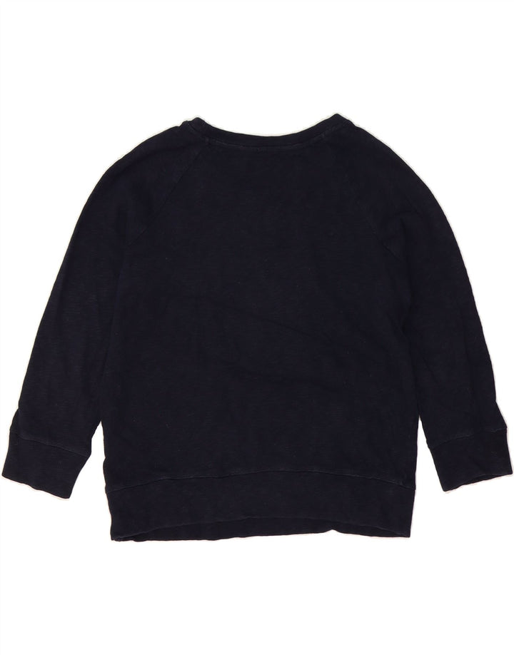 J. CREW Sudadera con estampado gráfico extragrande para mujer UK 10 Small Azul marino