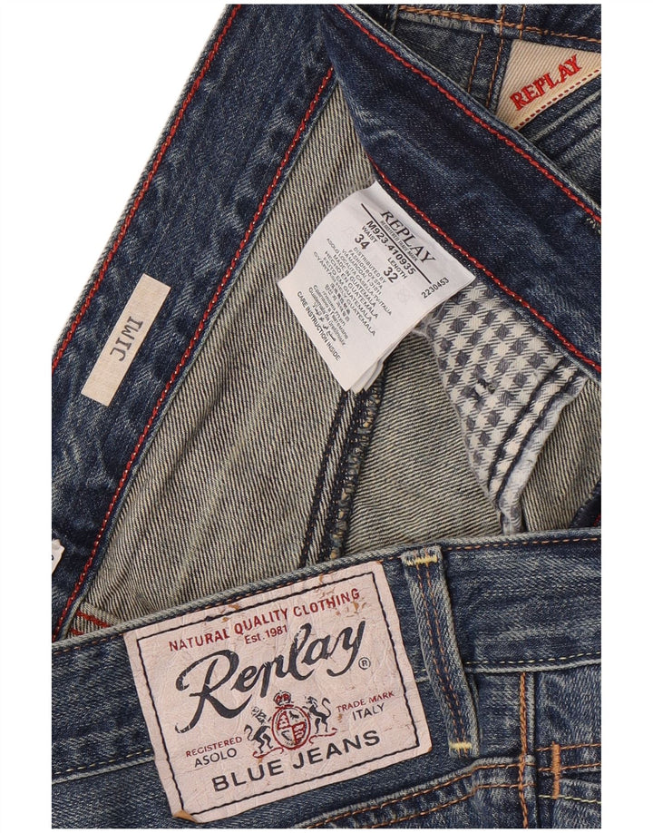 Replay Vaqueros Jimi Bootcut para hombre W34 L32 Algodón azul