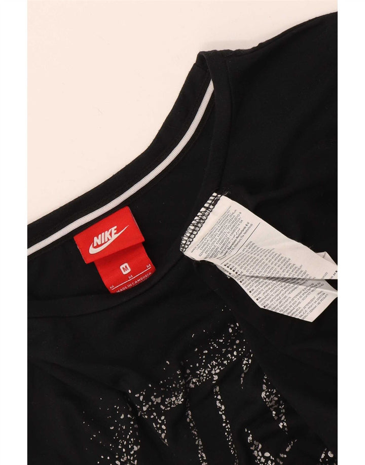 Nike Camiseta gráfica para mujer Top UK 44 Mediano Negro Poliéster