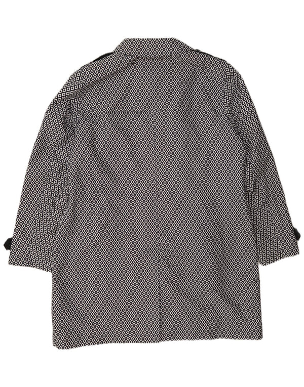 Marks & Spencer Chubasquero militar para mujer UK 40 XL Azul marino Geométrico