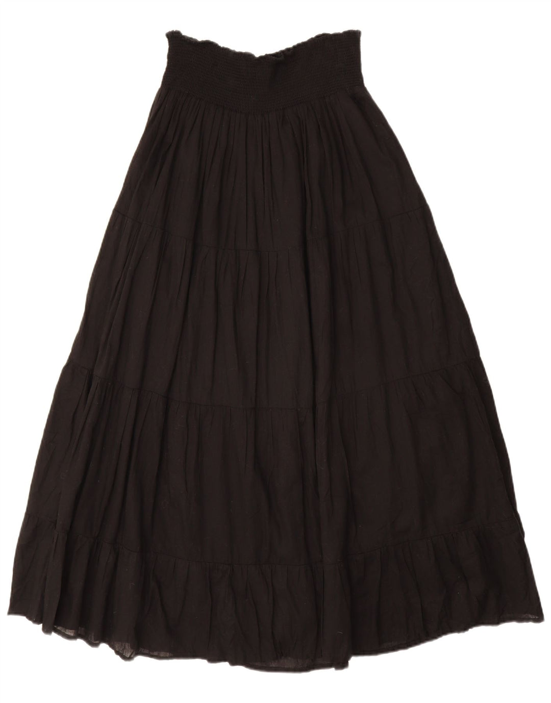 ZARA Mujer Falda Acampanada De Cintura Alta Grande W30 Negro