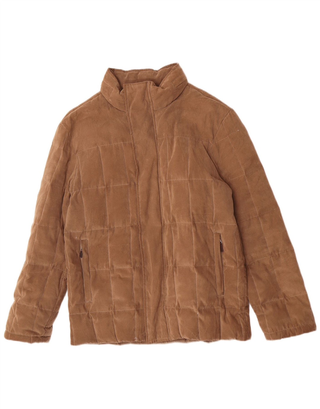 Pal Zileri Chaqueta acolchada con capucha para hombre IT 50 Large Marrón Poliéster