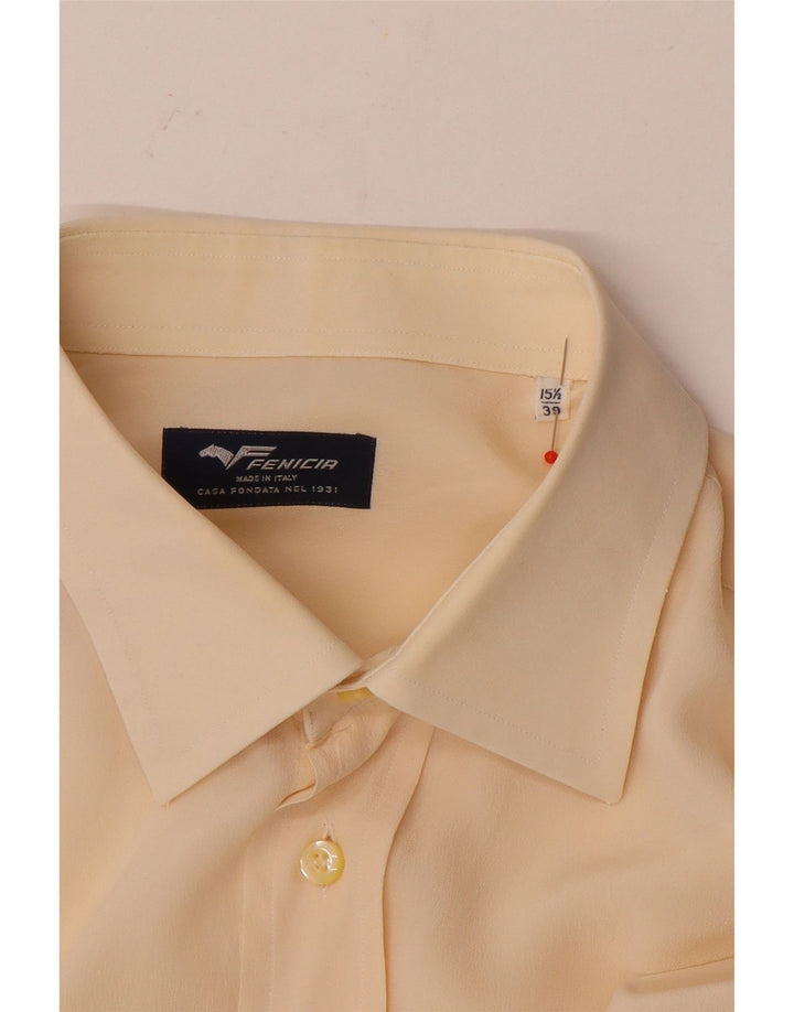 Fenicia Camisa para hombre Talla 39 15 1/2 Mediana Blanquecina
