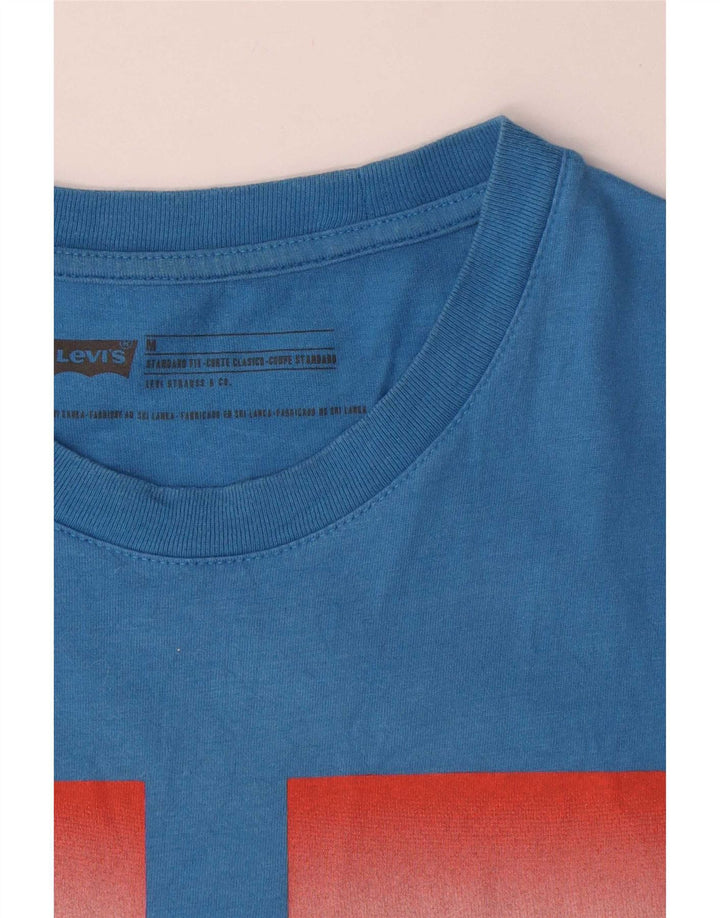 Levi's Camiseta gráfica de ajuste estándar para hombre Top de algodón azul medio