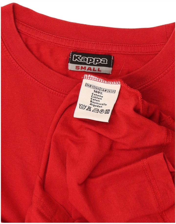 Kappa Hombre Camiseta Top Small Rojo Algodón