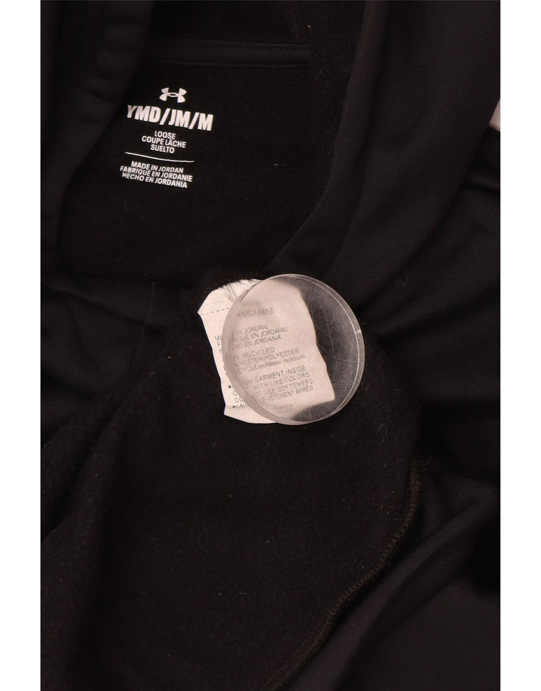 UNDER ARMOUR Jersey con capucha gráfico suelto para niñas 9-10 años Mediano Negro